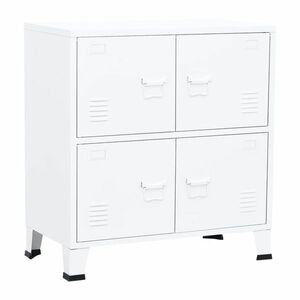 vidaXL fehér acél ipari tárolószekrény 75 x 40 x 80 cm kép