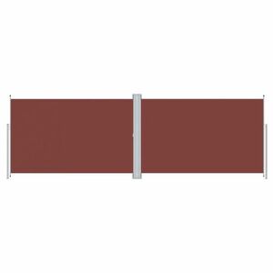 vidaXL barna behúzható oldalsó napellenző 200 x 600 cm kép