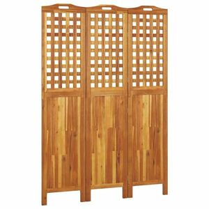 vidaXL 3 paneles tömör akácfa térelválasztó 121, 5x2x180 cm kép