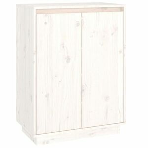 vidaXL fehér tömör fenyőfa cipőszekrény 60 x 35 x 80 cm kép