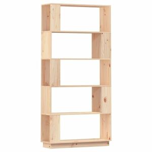 vidaXL tömör fenyőfa könyvszekrény/térelválasztó 80 x 25 x 163, 5 cm kép