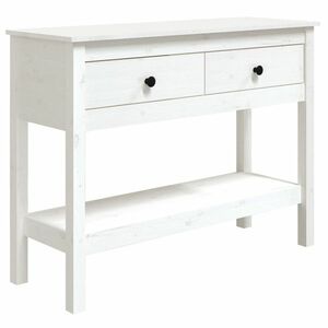 vidaXL fehér tömör fenyőfa tálalóasztal 100 x 35 x 75 cm kép