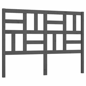 vidaXL szürke tömör fenyőfa ágyfejtámla 126x4x104 cm kép