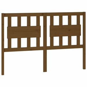 vidaXL mézbarna tömör fenyőfa ágyfejtámla 125, 5x4x100 cm kép