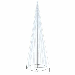 vidaXL kúp alakú karácsonyfa 1134 hideg fehér LED-del 230 x 800 cm kép
