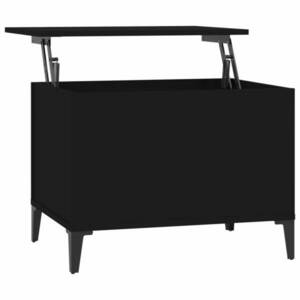Fekete szerelt fa dohányzóasztal 60x44, 5x45 cm kép