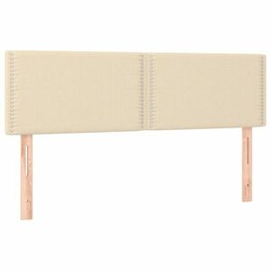vidaXL krémszínű szövet fejtámla 144x5x78/88 cm kép