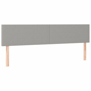 vidaXL világosszürke szövet fejtámla 160x5x78/88 cm kép