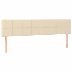 vidaXL krémszínű szövet fejtámla 180 x 5 x 78/88 cm kép