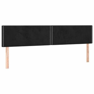 vidaXL fekete bársony fejtámla 160x5x78/88 cm kép