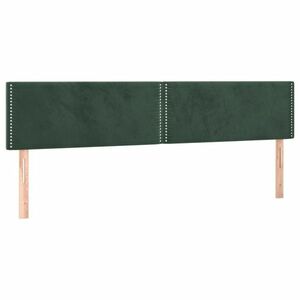 vidaXL sötétzöld bársony fejtámla 180x5x78/88 cm kép