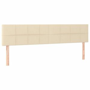vidaXL krémszínű szövet fejtámla 200 x 5 x 78/88 cm kép
