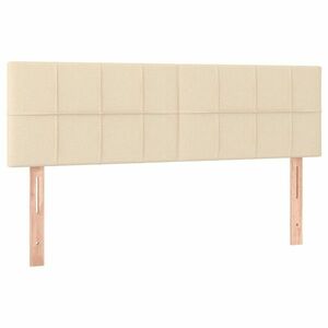 vidaXL krémszínű szövet fejtámla 144x5x78/88 cm kép