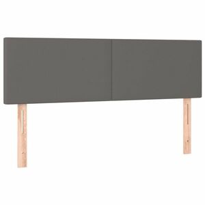 vidaXL szürke műbőr fejtámla 144x5x78/88 cm kép