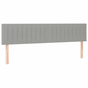 vidaXL világosszürke szövet fejtámla 200 x 5 x 78/88 cm kép