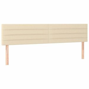 vidaXL krémszínű szövet fejtámla 160 x 5 x 78/88 cm kép