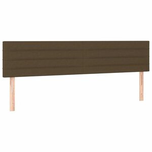 vidaXL sötétbarna szövet fejtámla 160 x 5 x 78/88 cm kép