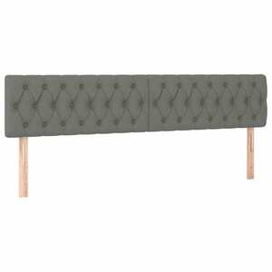 vidaXL sötétszürke szövet fejtámla 180 x 7 x 78/88 cm kép