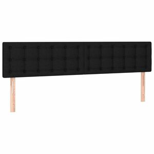 vidaXL fekete szövet fejtámla 180 x 5 x 78/88 cm kép