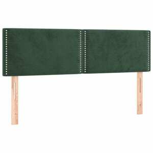 vidaXL 2 db sötétzöld bársony fejtámla 72 x 5 x 78/88 cm kép