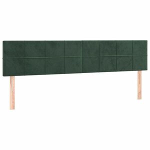 vidaXL sötétzöld bársony fejtámla 180x5x78/88 cm kép