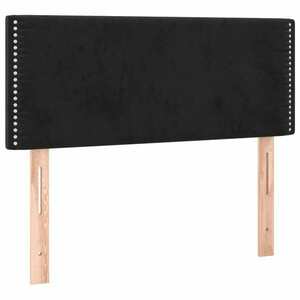 vidaXL fekete bársony fejtámla 100x5x78/88 cm kép