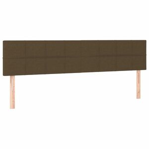 vidaXL sötétbarna szövet fejtámla 200 x 5 x 78/88 cm kép