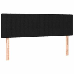 vidaXL fekete szövet fejtámla 144x5x78/88 cm kép