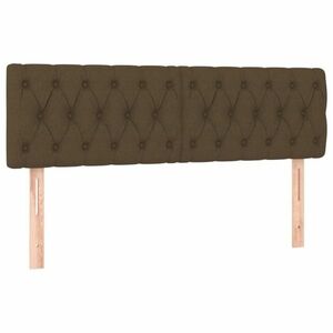 vidaXL sötétbarna szövet fejtámla 144x7x78/88 cm kép