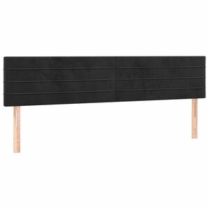 vidaXL fekete bársony fejtámla 180x5x78/88 cm kép