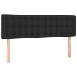 vidaXL fekete műbőr fejtámla 144x5x78/88 cm kép