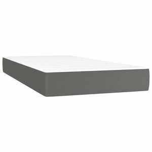 vidaXL szürke műbőr zsebrugós ágymatrac közepes keménységű 90x200x20 cm kép