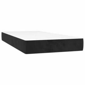 vidaXL fekete bársony zsebrugós ágymatrac közepes keménységű 90x200x20 cm kép