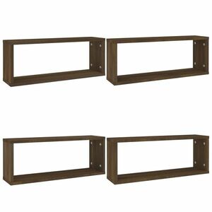 vidaXL 4 db barna tölgy színű szerelt fa fali kockapolc 60x15x23 cm kép