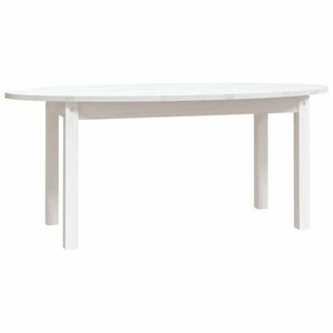 vidaXL fehér tömör fenyőfa dohányzóasztal 110 x 55 x 45 cm kép