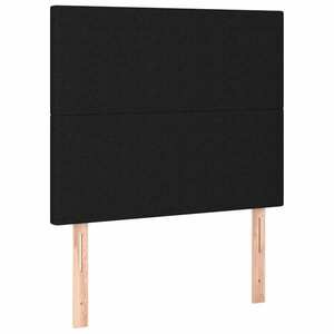 vidaXL fekete szövet fejtámla 90x5x118/128 cm kép