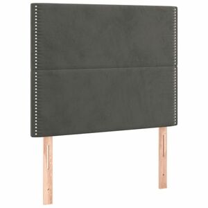 vidaXL sötétszürke bársony fejtámla 80x5x118/128 cm kép