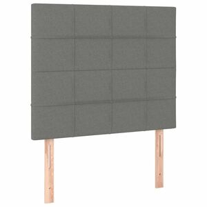 vidaXL sötétszürke szövet fejtámla 80x5x118/128 cm kép