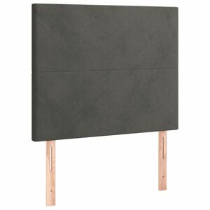 vidaXL sötétszürke bársony fejtámla 100x5x118/128 cm kép