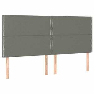 4 db sötétszürke szövet fejtámla 80 x 5 x 78/88 cm kép