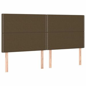 vidaXL sötétbarna szövet fejtámla 180x5x118/128 cm kép