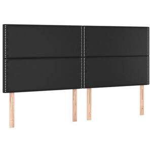 vidaXL fekete műbőr fejtámla 180x5x118/128 cm kép