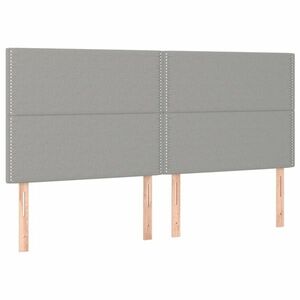 vidaXL világosszürke szövet fejtámla 200 x 5 x 118/128 cm kép