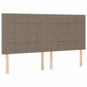 vidaXL bézs színű szövet fejtámla 200 x 5 x 118/128 cm kép