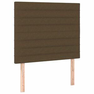 vidaXL sötétbarna szövet fejtámla 90x5x118/128 cm kép