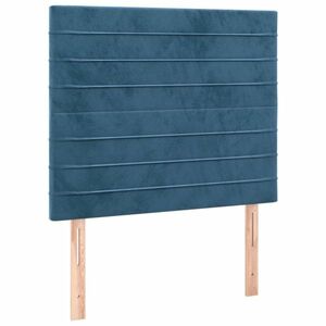 vidaXL sötétkék bársony fejtámla 90x5x118/128 cm kép