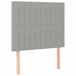 vidaXL világosszürke szövet fejtámla 90x5x118/128 cm kép
