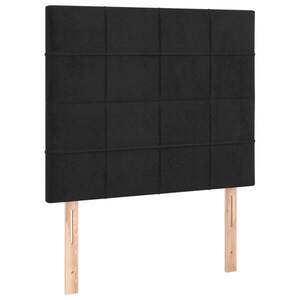 vidaXL fekete bársony fejtámla 80x5x118/128 cm kép