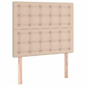 vidaXL műbőr fejtámla cappuccino színben 90x5x118/128 cm kép