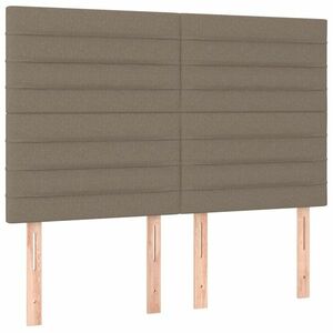 vidaXL szürke szövet fejtámla 144x5x118/128 cm kép